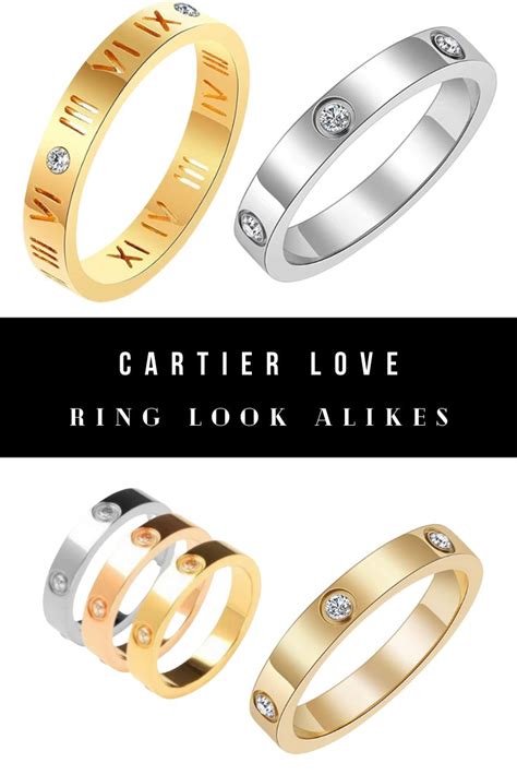 cartier gold love ring dupe|cartier look alike ring.